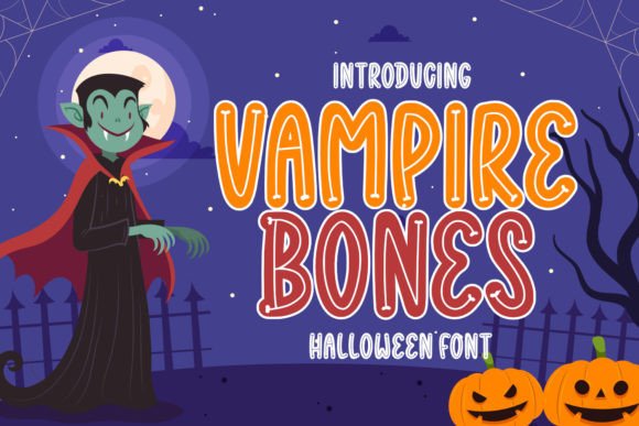 Vampire Bones: A Playful Halloween Font for Spooky Designs